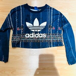 Adidas Originals X Farm Rio Cirandeira Cropped Sweatshirt